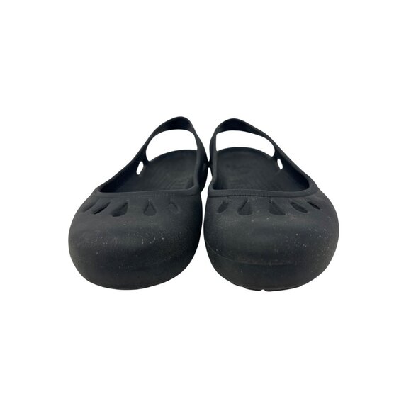 Womens Crocs Black Sloane Flats Open Toe Slingback Slip-On Shoes Size 8 - Picture 4 of 10